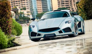 Превью обои mazzanti, evantra, суперкар, стиль, вид спереди