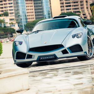 Превью обои mazzanti, evantra, суперкар, стиль, вид спереди