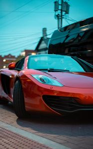 Превью обои mclaren 12c, mclaren, автомобиль, спорткар, красный