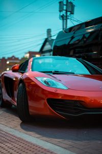 Превью обои mclaren 12c, mclaren, автомобиль, спорткар, красный