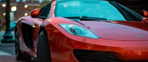 Превью обои mclaren 12c, mclaren, автомобиль, спорткар, красный