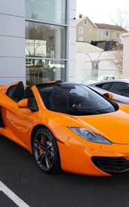 Превью обои mclaren 12c, mclaren, автомобиль, оранжевый, спорткар