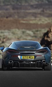 Превью обои mclaren, 570gt, авто, дорога, вид сзади