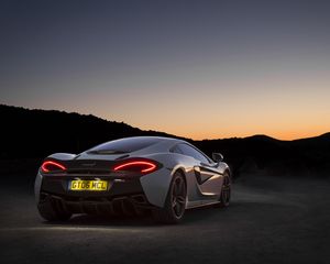 Превью обои mclaren 570gt, спорткар, суперкар, ночь