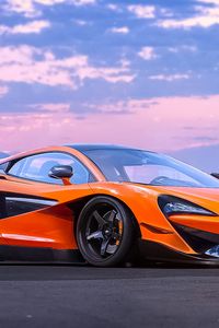 Превью обои mclaren, 570s, experimental, оранжевый, вид сбоку