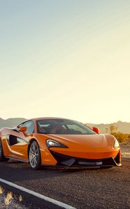 Превью обои mclaren 570s, спорткар, оранжевый