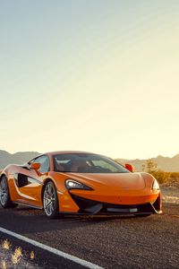 Превью обои mclaren 570s, спорткар, оранжевый