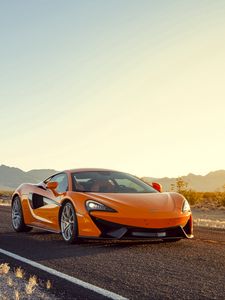 Превью обои mclaren 570s, спорткар, оранжевый