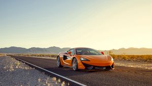 Превью обои mclaren 570s, спорткар, оранжевый