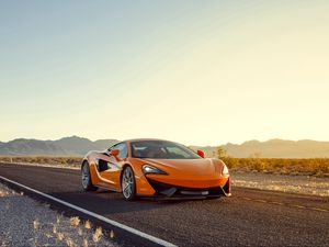 Превью обои mclaren 570s, спорткар, оранжевый