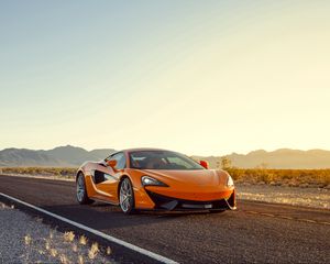 Превью обои mclaren 570s, спорткар, оранжевый