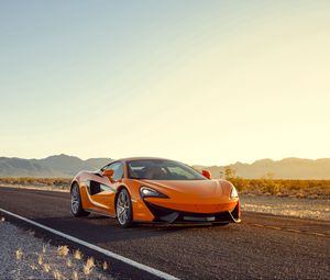 Превью обои mclaren 570s, спорткар, оранжевый