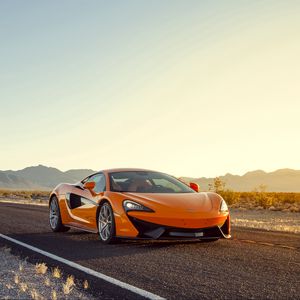 Превью обои mclaren 570s, спорткар, оранжевый