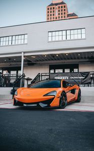 Превью обои mclaren 600lt, mclaren, автомобиль, суперкар, оранжевый