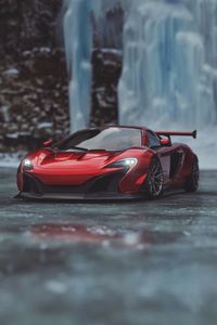 Превью обои mclaren 650s, mclaren, спорткар, красный