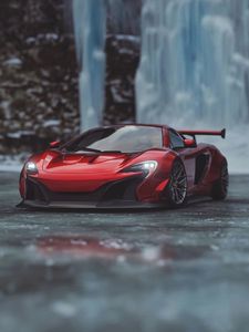 Превью обои mclaren 650s, mclaren, спорткар, красный