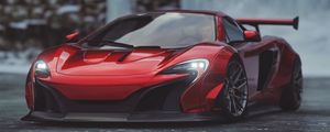 Превью обои mclaren 650s, mclaren, спорткар, красный