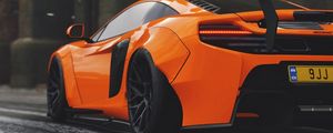 Превью обои mclaren 650s, mclaren, спорткар, оранжевый, гонки