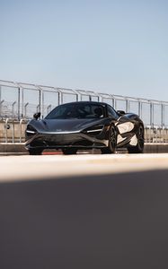 Превью обои mclaren 720 s, mclaren, автомобиль, спорткар, суперкар, серый, спортивный