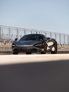 Превью обои mclaren 720 s, mclaren, автомобиль, спорткар, суперкар, серый, спортивный