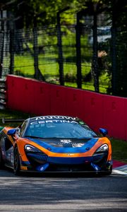 Превью обои mclaren, автомобиль, спорткар, гонка, трасса