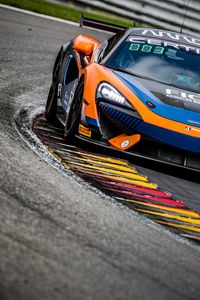 Превью обои mclaren, автомобиль, спорткар, трасса, гонка