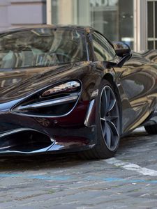 Превью обои mclaren, автомобиль, спорткар, черный