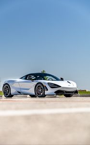 Превью обои mclaren, автомобиль, суперкар, белый