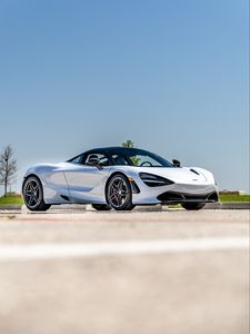 Превью обои mclaren, автомобиль, суперкар, белый
