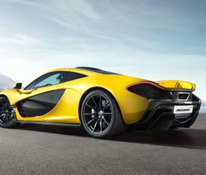 Превью обои mclaren, mclaren p1, авто, желтый, спорт