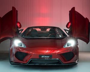 Превью обои mclaren mp4-12c, вид спереди, суперкар