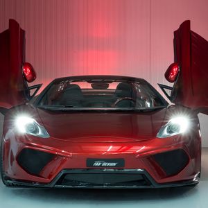 Превью обои mclaren mp4-12c, вид спереди, суперкар