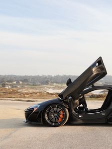 Превью обои mclaren p1, mclaren, автомобиль, суперкар, черный