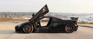 Превью обои mclaren p1, mclaren, автомобиль, суперкар, черный