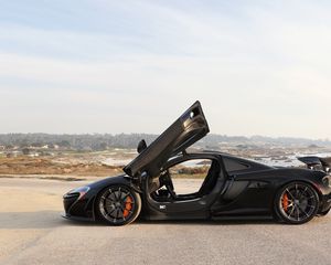 Превью обои mclaren p1, mclaren, автомобиль, суперкар, черный