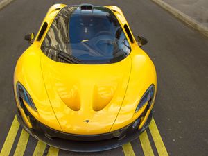 Превью обои mclaren p1, mclaren, автомобиль, суперкар, желтый