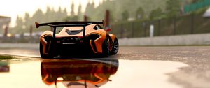 Превью обои mclaren p1, mclaren, спорткар, гонки, вид сзади