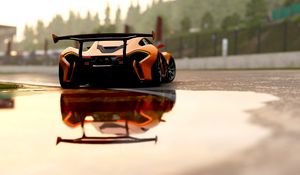 Превью обои mclaren p1, mclaren, спорткар, гонки, вид сзади