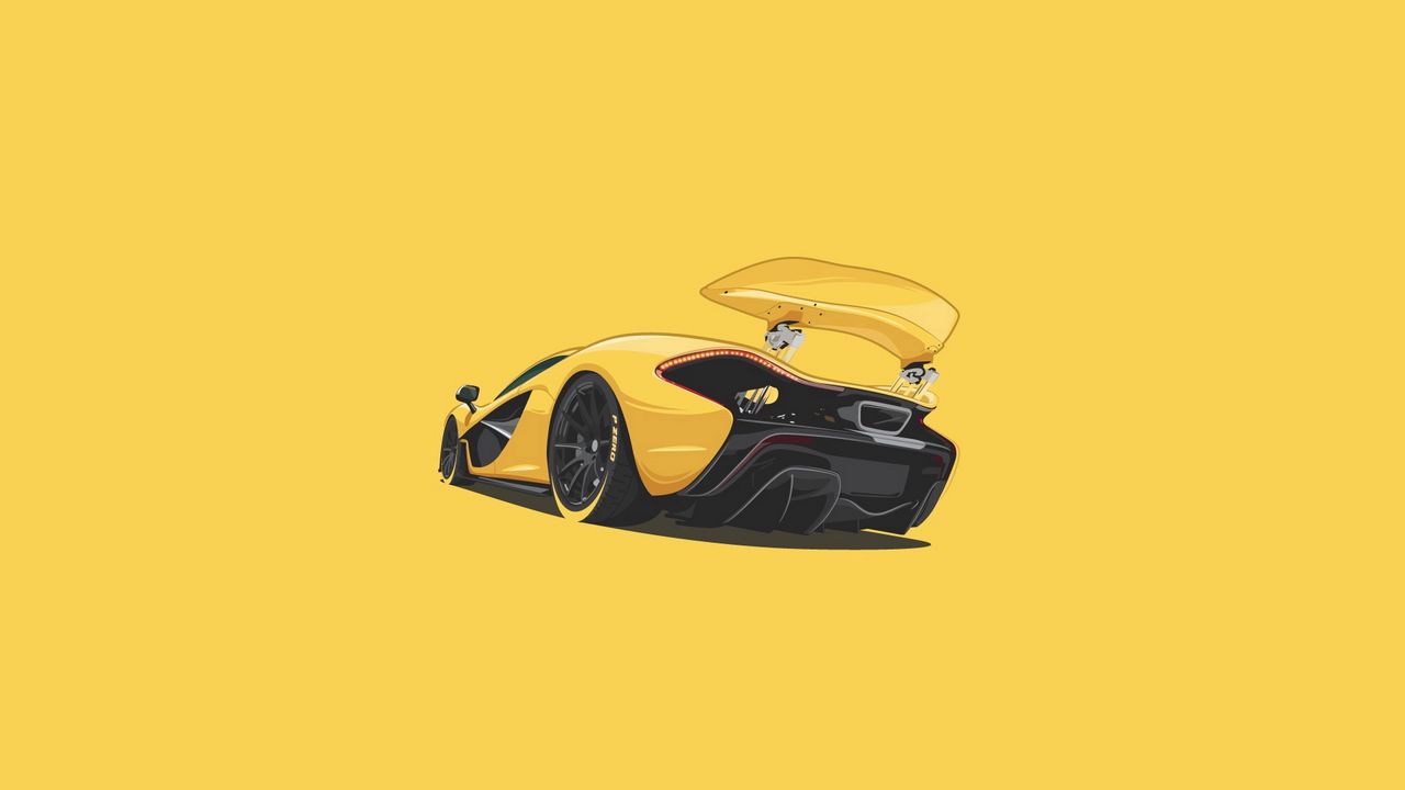 Обои mclaren, p1, минимализм, арт