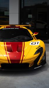 Превью обои mclaren p1, спорткар, автомобиль, вид спереди