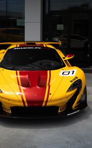 Превью обои mclaren p1, спорткар, автомобиль, вид спереди
