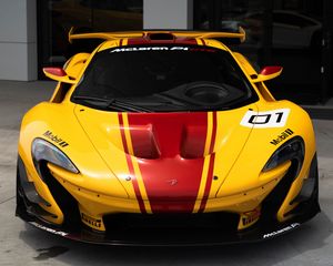 Превью обои mclaren p1, спорткар, автомобиль, вид спереди