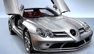 Превью обои mclaren roadster, mercedes-benz, серый