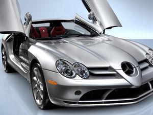 Превью обои mclaren roadster, mercedes-benz, серый