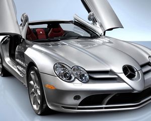 Превью обои mclaren roadster, mercedes-benz, серый