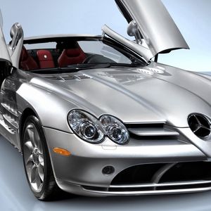 Превью обои mclaren roadster, mercedes-benz, серый