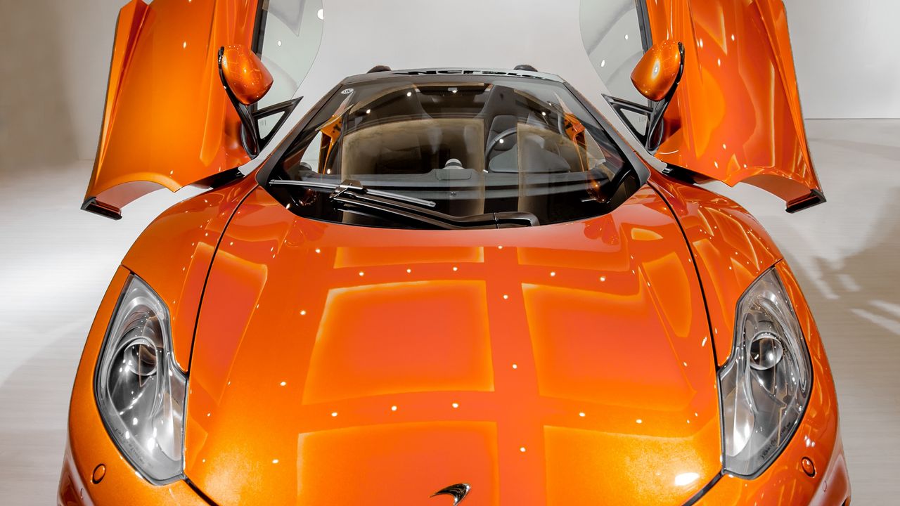 Обои mclaren, спорткар, оранжевый, стильный