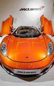 Превью обои mclaren, спорткар, оранжевый, стильный
