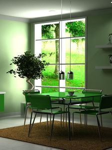 Превью обои мебель, стол, интерьер, стиль, зеленый