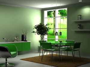 Превью обои мебель, стол, интерьер, стиль, зеленый